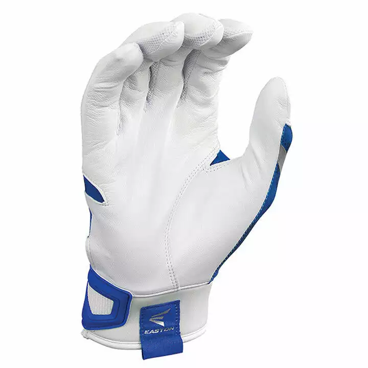 Easton Z7 Hyperskin Baseball Batting Gloves - White / Royal Basecamo 2 Easton Z7 Hyperskin Baseball Batting Gloves - White / Royal Basecamo - Image 2