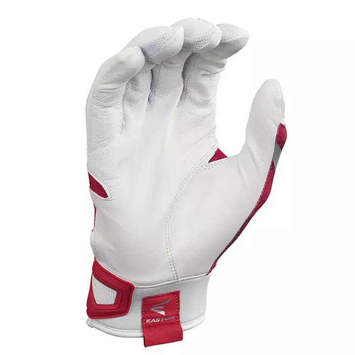 Easton Z7 Hyperskin Baseball Batting Gloves - White / Red Basecamo 2 Easton Z7 Hyperskin Baseball Batting Gloves - White / Red Basecamo - Image 2