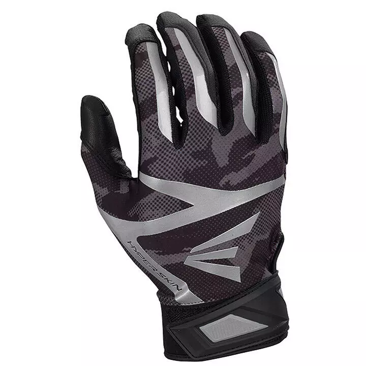 Easton Z7 Hyperskin Youth Baseball Batting Gloves - Black / Black Basecamo 2 Easton Z7 Hyperskin Youth Baseball Batting Gloves - Black / Black Basecamo - Image 2