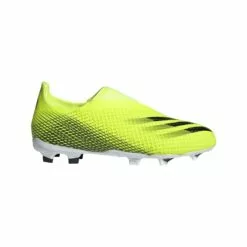 Adidas X Ghosted 3 Laceless Firm Ground Junior Soccer Cleats - Yellow/Black/Royal