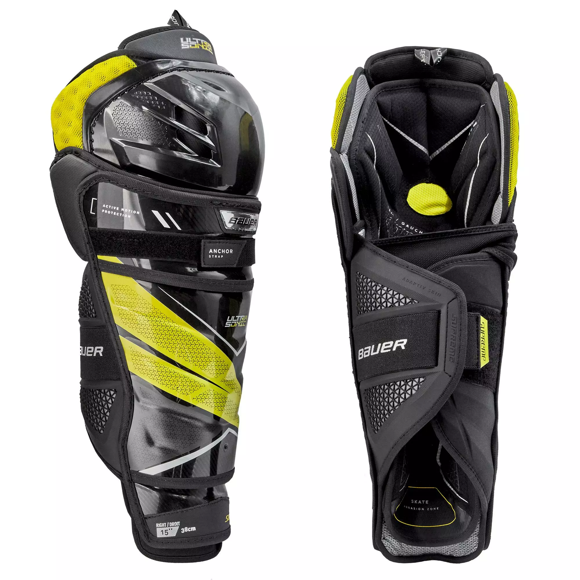 Bauer Supreme Ultrasonic Intermediate Hockey Shin Guards (2021) 2 Bauer Supreme Ultrasonic Intermediate Hockey Shin Guards (2021) - Image 2