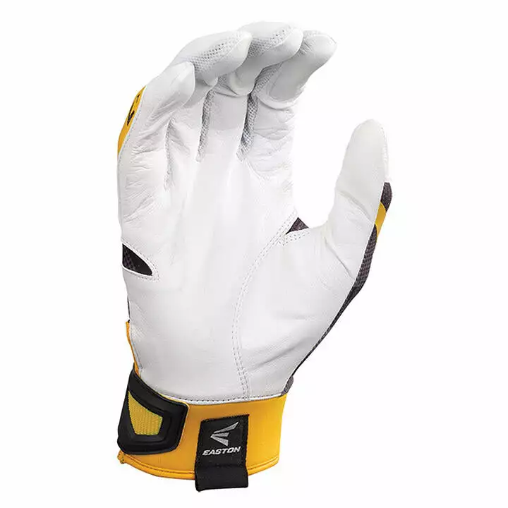 Easton Z7 Hyperskin Baseball Batting Gloves - White / Black / Gold Basecamo 2 Easton Z7 Hyperskin Baseball Batting Gloves - White / Black / Gold Basecamo - Image 2