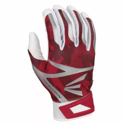 Easton Z7 Hyperskin Baseball Batting Gloves - White / Red Basecamo
