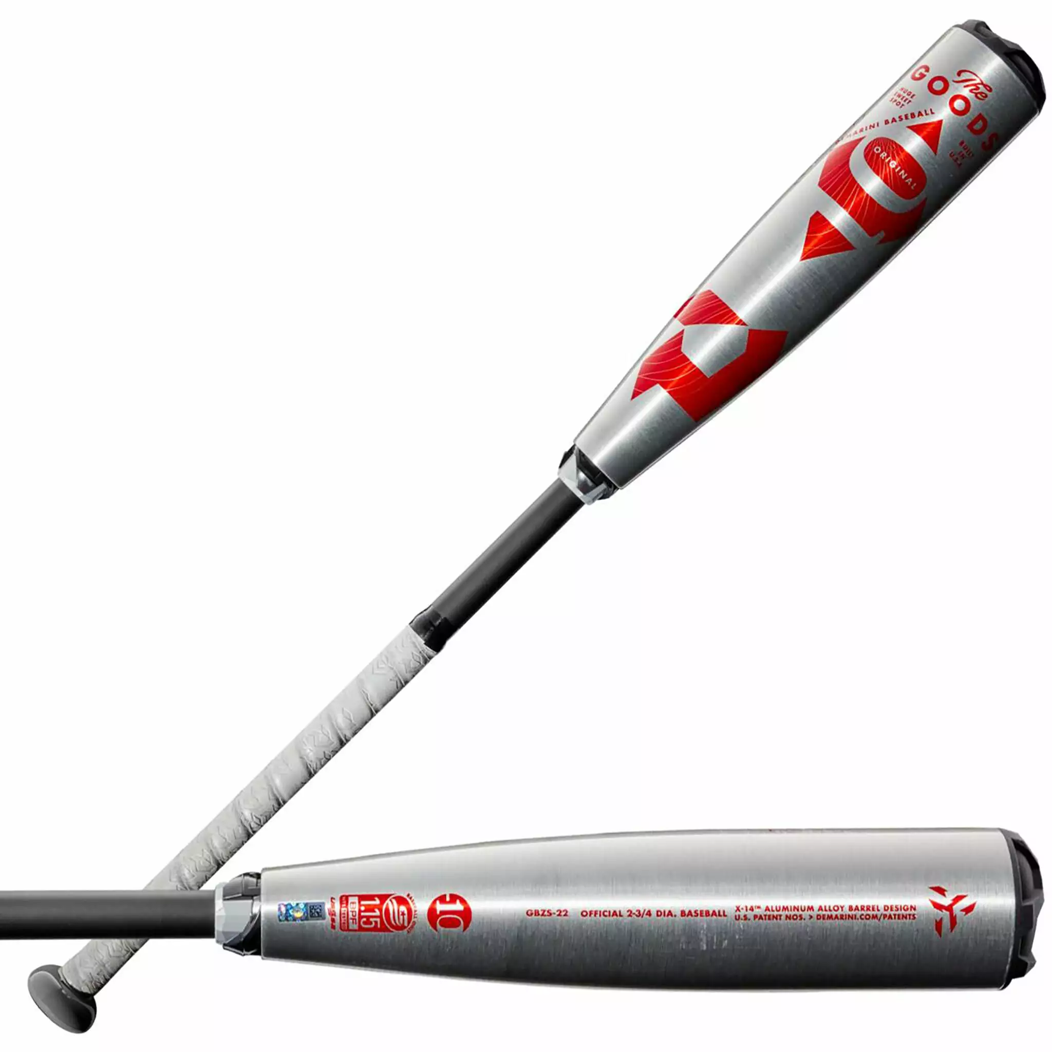 DeMarini The Goods 2 3/4" (-10) Baseball Bat - USSSA 1 DeMarini The Goods 2 3/4" (-10) Baseball Bat - USSSA