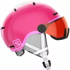 Salomon Grom Visor Youth Helmet - Glossy Pink