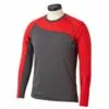 Bauer Pro Long Sleeve Youth Base Layer Top - Dark Grey / Red (2019)