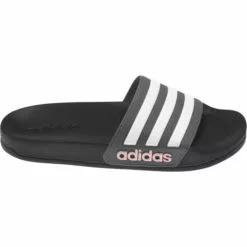 Adidas Adilette Youth Shower Slides - Black/White/Grey
