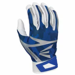 Easton Z7 Hyperskin Baseball Batting Gloves - White / Royal Basecamo