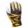 Easton Z7 Hyperskin Baseball Batting Gloves - White / Black / Gold Basecamo