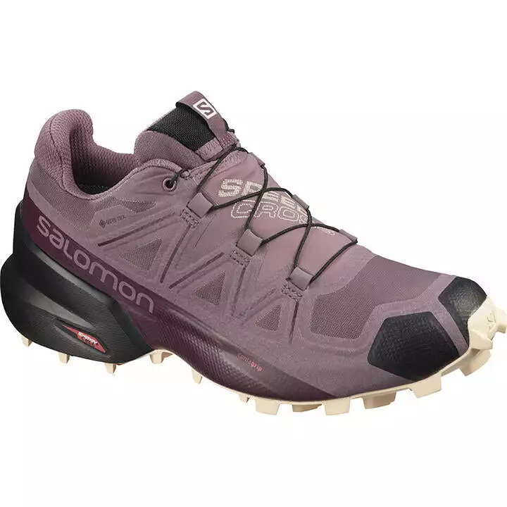 Salomon Womens Speedcross 5 GTX Hiking Shoes - Flint 1 Salomon Womens Speedcross 5 GTX Hiking Shoes - Flint