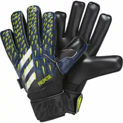 Adidas Predator Match Fingersave Goalkeeper Gloves - Black/Royal/Yellow/White