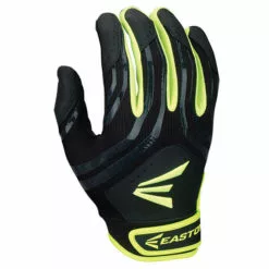 Easton HF3 Hyperskin Women's Fastpitch Batting Gloves - Black / Optic Yellow