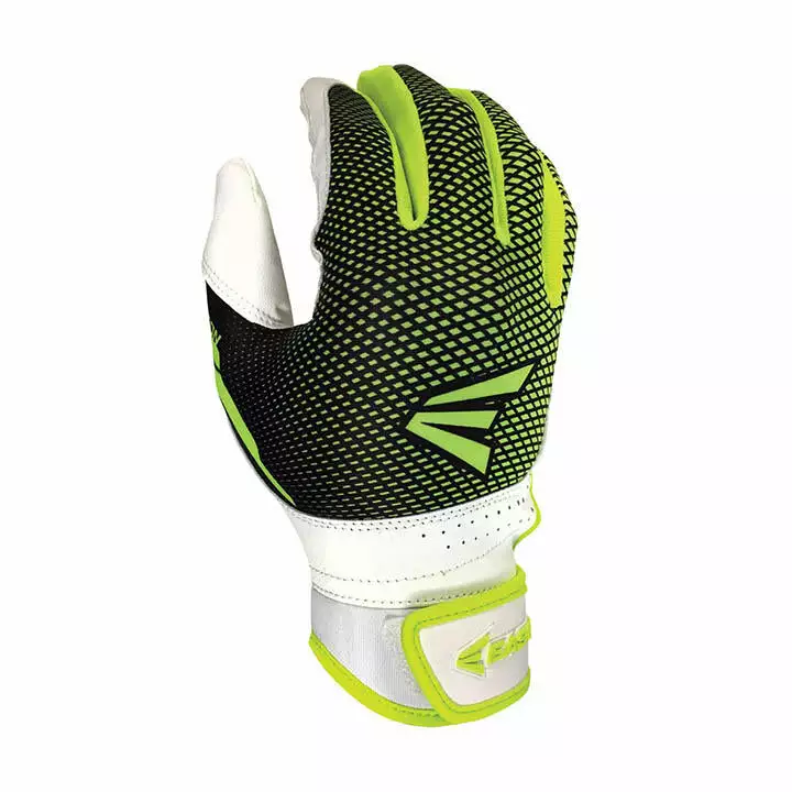 Easton Hyperlite Fastpitch Batting Gloves - White/Green 2 Easton Hyperlite Fastpitch Batting Gloves - White/Green - Image 2