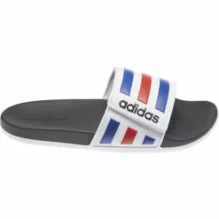 Adidas Adilette Comfort Adjustable Men's Sandals - White/Blue/Red